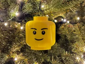 Leg0 Brick Head Christmas Tree Ornament - 60mm