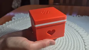 Valentine Fold-Down Box – Print-in-Place Gift Box