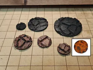 Deep Cracked Mud Base Toppers 25mm-60mm - DnD 40K