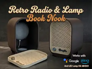 Retro Radio & Lamp Book Nook