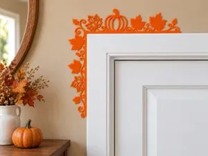 Pumpkin & Maple Leaf Door Corner – Fall Decor