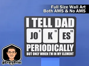 Brilliant DAD JOKE - Wall Art / Sign - No AMS