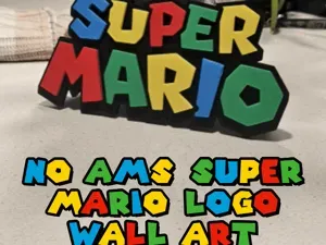 Super Mario logo Multipart cutout