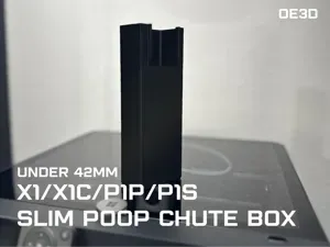Slim Poop Chute Box Bucket for X1, X1C, P1P, P1S