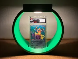Ring-Shaped Graded Card Holder with Puck Light
