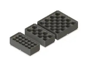 Gridfinity 11 or 25 AA and 18 AAA battery holder
