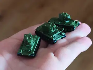 Tiny KV-2 soviet tank model
