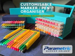 Fully Customisable Marker Holder Set PARAMETRIC