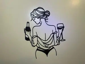 wall-window-door-house wall art-Women with Wine