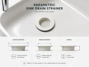 Customizable Sink Strainer Drain