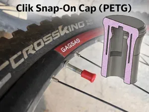 Clik Valve Hi-Flow Core Snap-On Cap Schwalbe Wolf