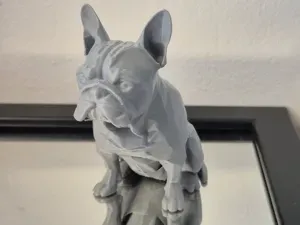 French Bulldog Low-Poly Statue
