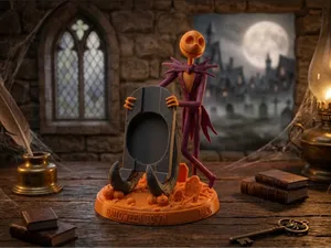 Spooky Halloween Skeleton Phone Stand