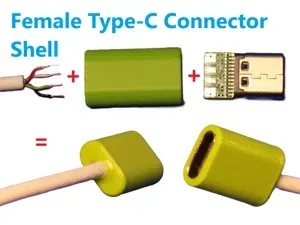Type-C shell for female USB-Connector Board