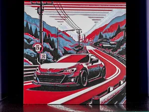 Subaru BRZ inspired hueforge