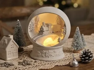 Winter Train  snow globe