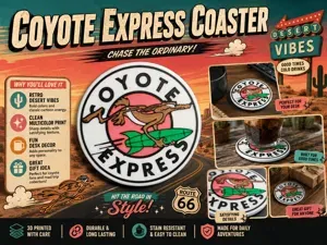 Coyote Express Drink Coaster