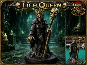 Undead Lich Queen Giant: DnD D&D Pathfinder Mini