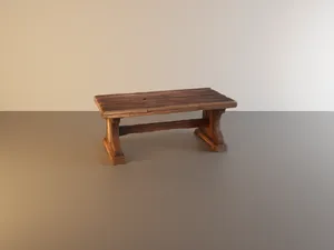 Square wooden tavern table #2 for tabletop games