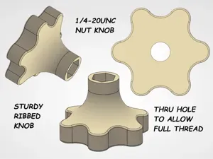 1/4-20 Knob for Imperial Nut