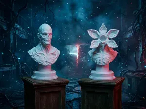Vecna and Demogorgon Busts - Stranger Things