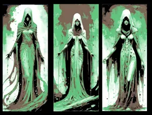Set of 3 Bookmarks - The Swamp Dryad, Forest Demon Woman- Hueforge Art
