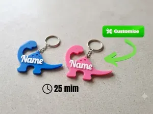 Chaveiro Dinossauro com Nome Personalizado