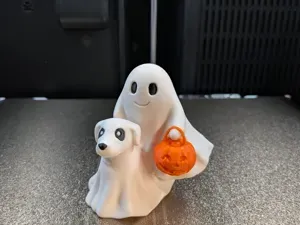 Halloween-Duo Geist mit Geisterhund