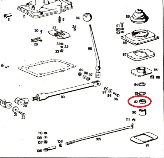 Mercedes 230 SL - Gear lever part 82. — Фото 2 из 3