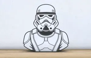 Stormtrooper - Layered - Wall Art