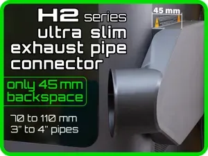 H2 ultra slim exhaust adapter / pipe connector