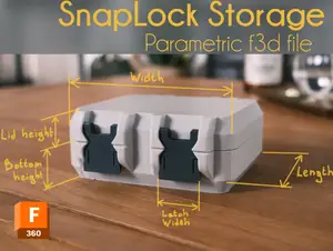 SnapLock Storage Boxes (parametric)