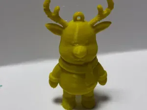 Yellow Reindeer Figure