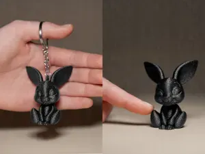 Mini Bunny Figurine and Keychain