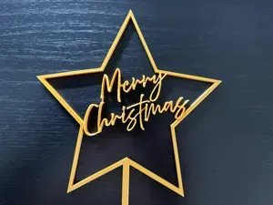 Christmas tree star or cake topper