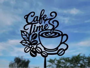 Cafe Time Coffee 2D Wall Art