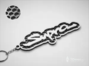TOYOTA Supra honeycomb logo keychain