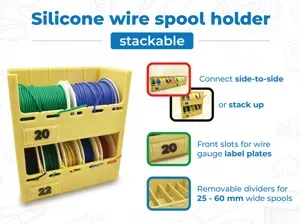 Silicone wire spool holder