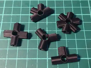 Set of axle connectors 90 and 60 deg. angle