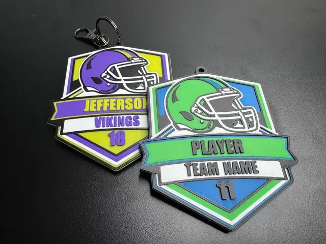 Customizable Football Bag Tag / Keychain — Фото 6 из 11