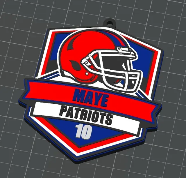 Customizable Football Bag Tag / Keychain — Фото 10 из 11
