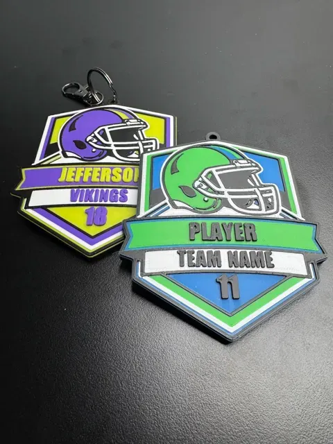 Customizable Football Bag Tag / Keychain — Фото 5 из 11