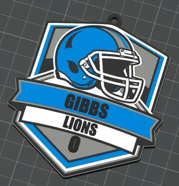 Customizable Football Bag Tag / Keychain — Фото 9 из 11