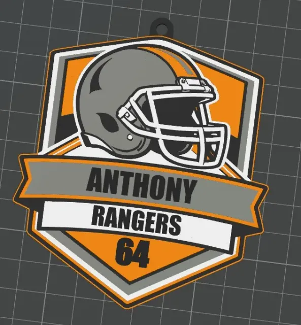Customizable Football Bag Tag / Keychain — Фото 11 из 11