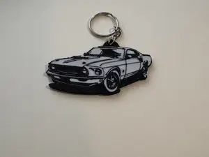 1969 Ford Mustang Keychain