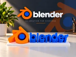 Blender 3D Logo Desk Sign