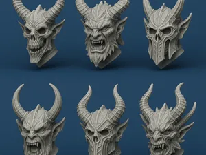 Infernal Demon Head Bust Collection