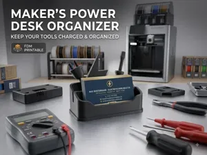 Electrician Business Card Holder Desk Organizer