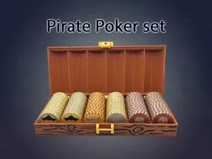 Pirate poker chip set