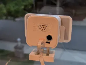 Detachable WyzeCam v3 Window mount (white, angled)